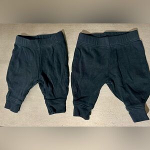 2-Pack Black Newborn Pants